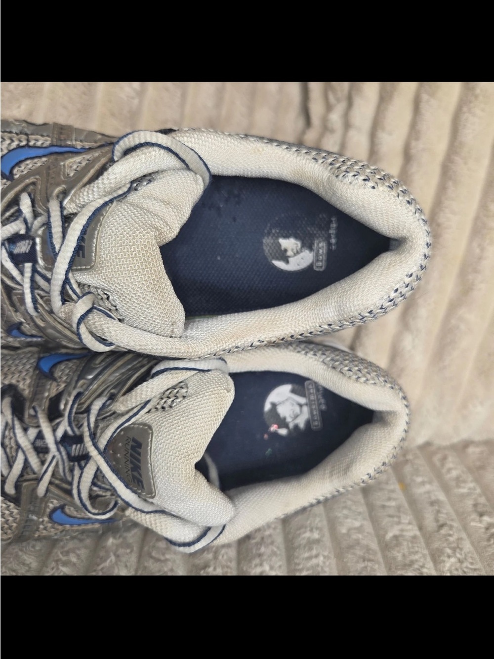 Nike Air Zoom Equalon 2 Cushlon ST Running Shoes Metallic Silver Blue Size 9.5 - Picture 9 of 10